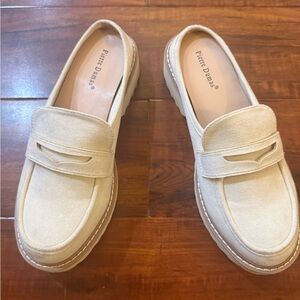 Pierre Dumas Beige Slip-On Shoes.